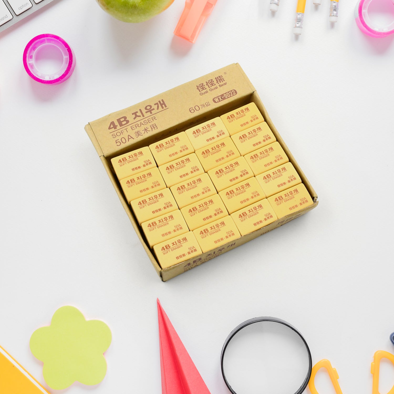 4504 Pencil Eraser Professional 4b Drawing Eraser Art Soft Eraser For School Office (60 Pc Pack)