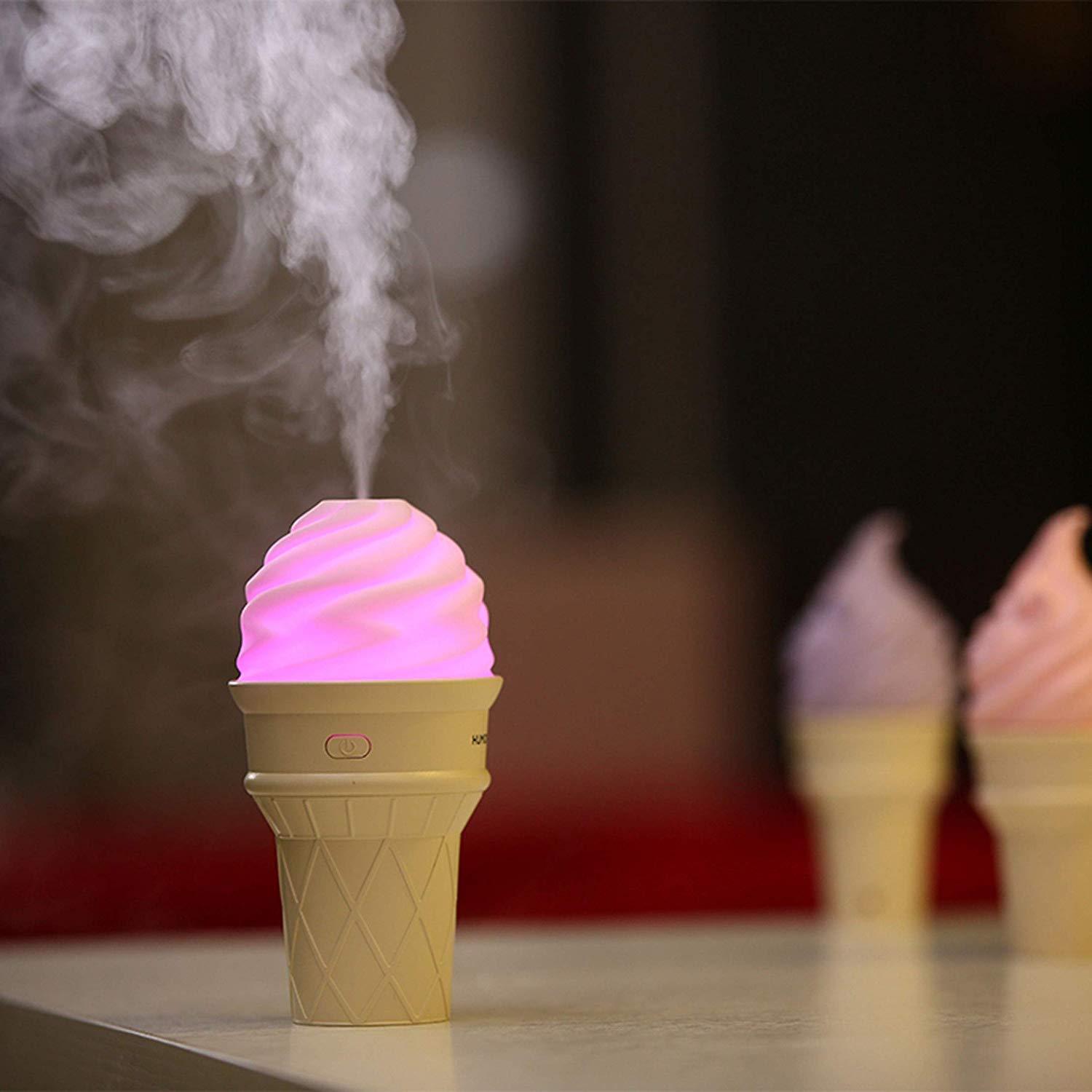 0396 Ice Cream Design Led Humidifier For Freshening Air Fragrance (Multicoloured)