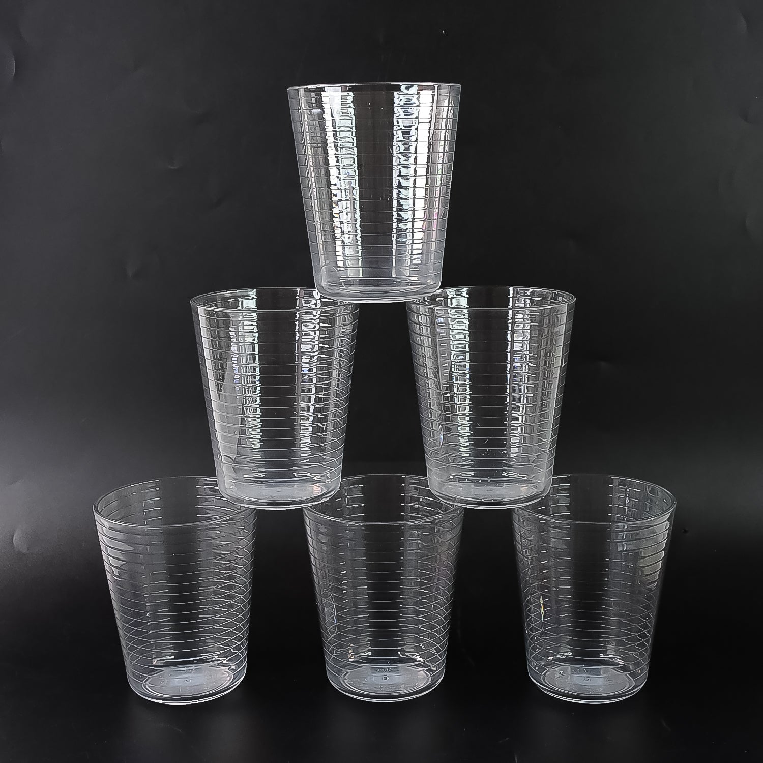 Apex Pyramid Ringo Plastic Glass  300ml Approx  Durable Crystal-clear Tumbler