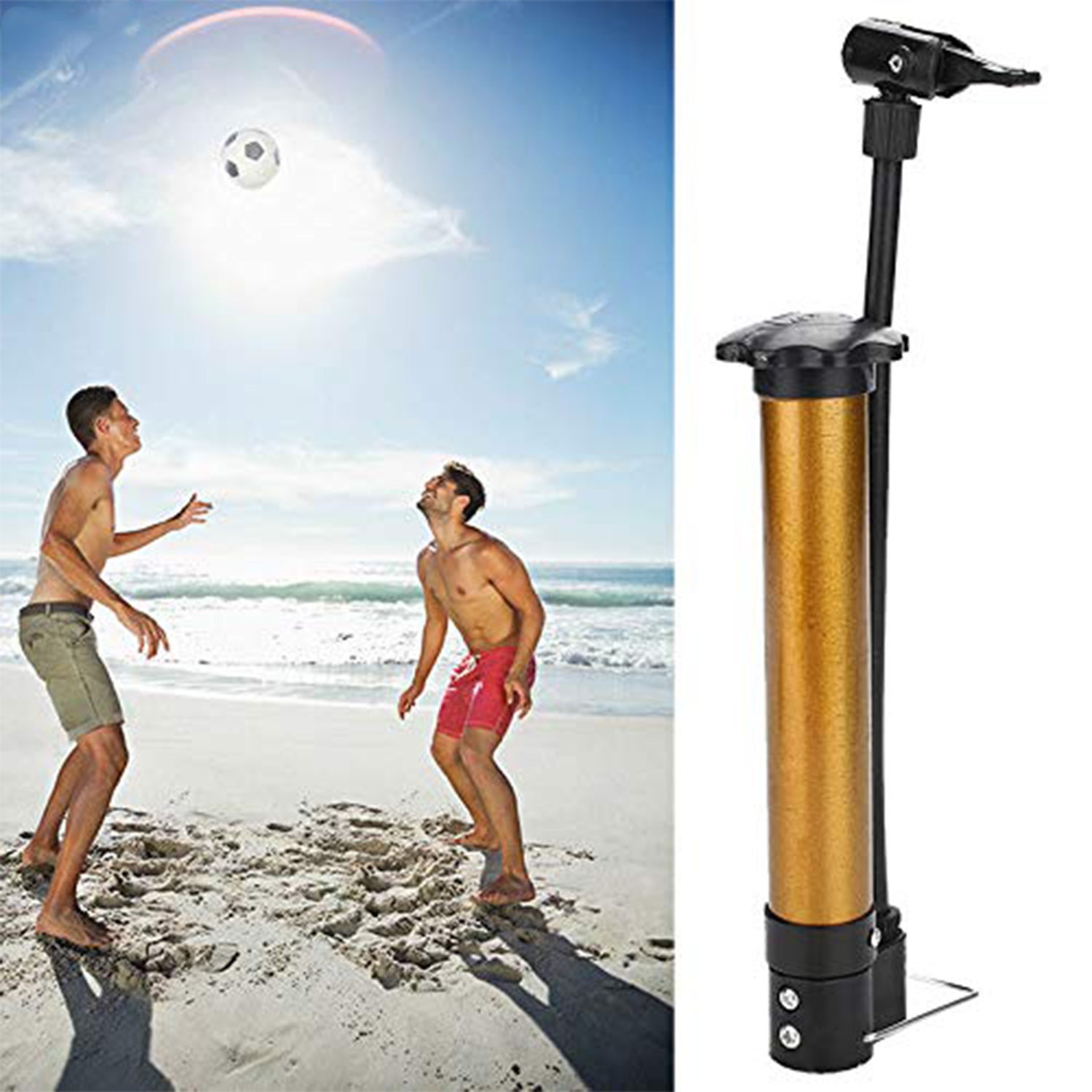 8510 Mini Hand Air Ball Pump Metal Portable High Pressure Air Pump Mini Basketball Inflator For Balls Basketball Soccer Volleyball Football Inflatable And More (1 Pc)
