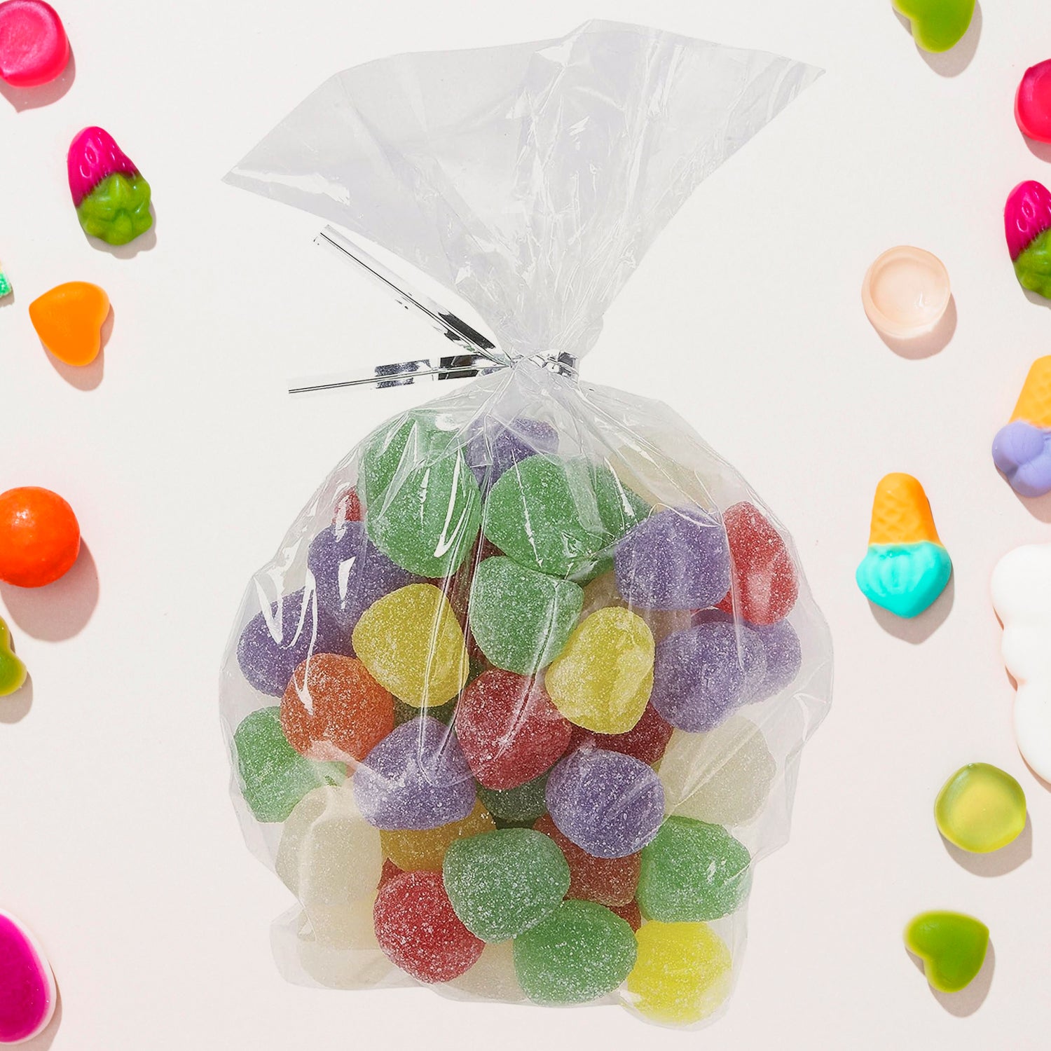 Clear Cookie Bags Gift Bag Clear Flat Treat Bags (25 Pcs Set)