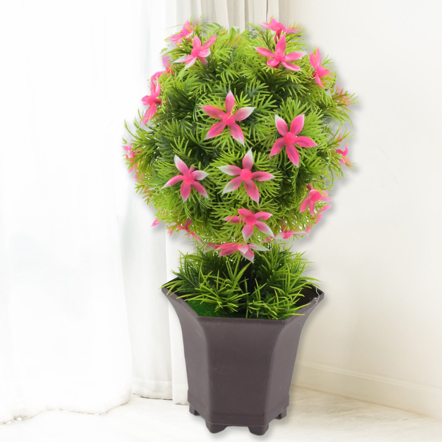 Wild Artificial Flower Plants With Cute Pot  Flower Plant For Home Office Decor  Tabletop And Desk Decoration  Artificial Flower For Balcony Indoor Decor Plants For Living Room (1 Pc)