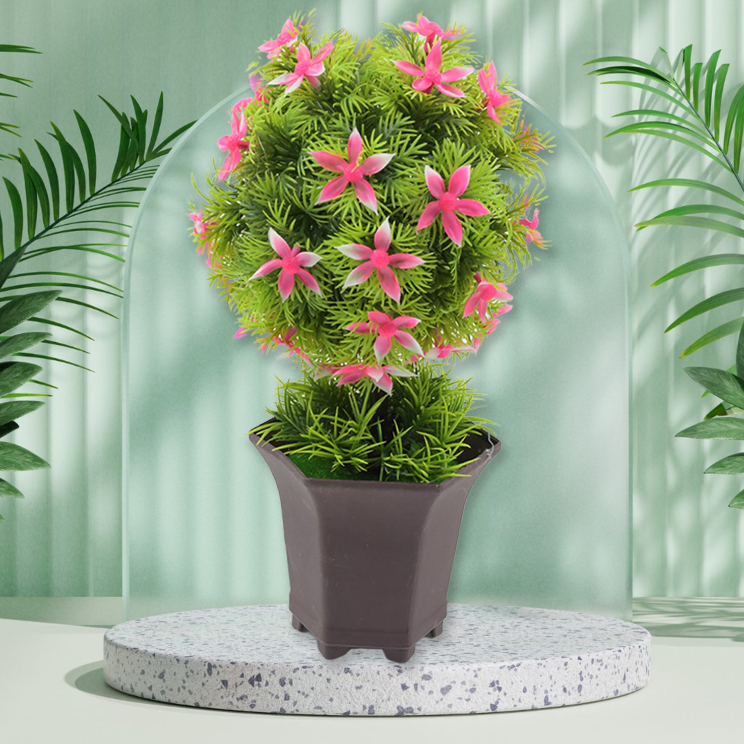 Wild Artificial Flower Plants With Cute Pot  Flower Plant For Home Office Decor  Tabletop And Desk Decoration  Artificial Flower For Balcony Indoor Decor Plants For Living Room (1 Pc)